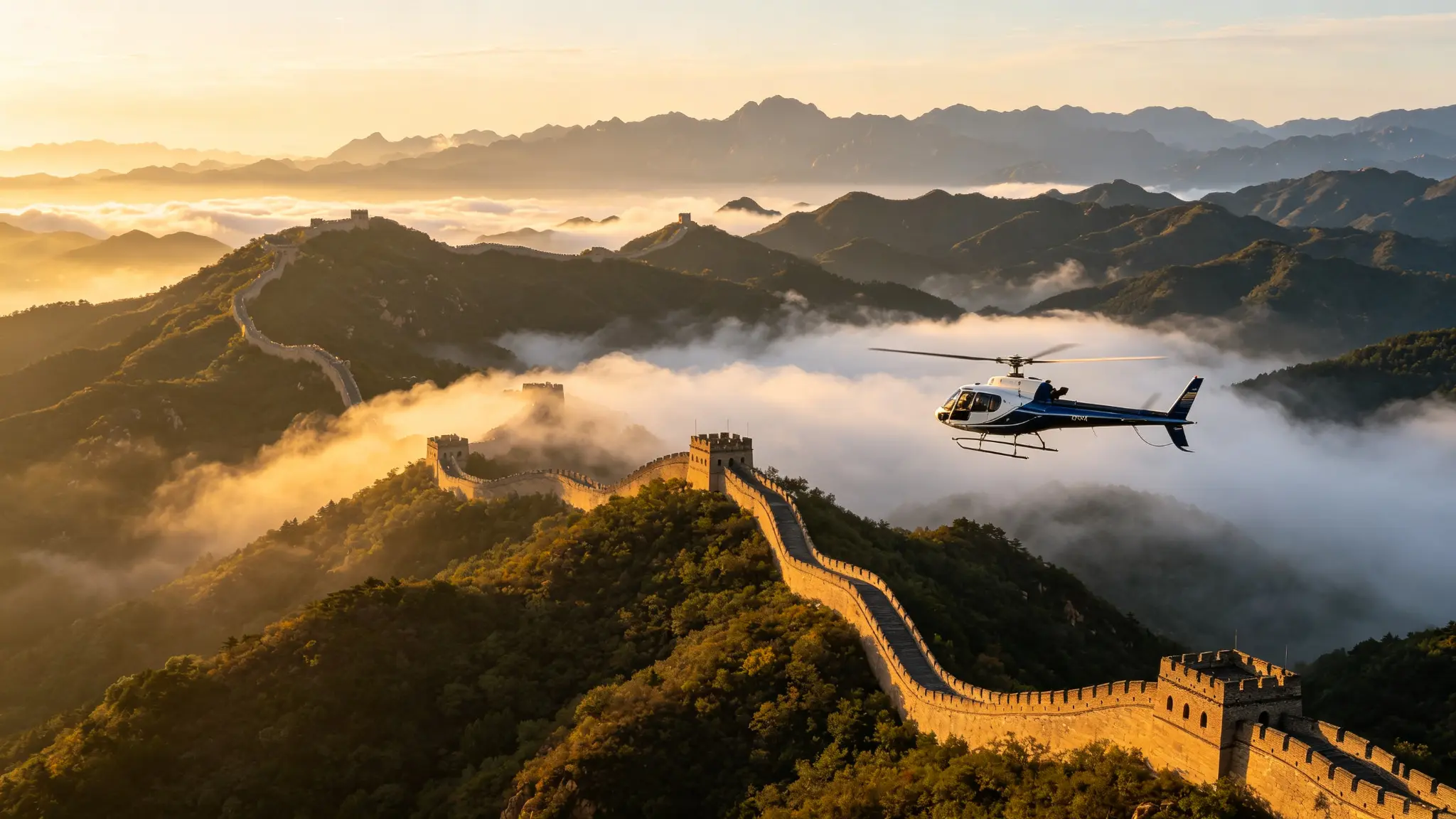 Badaling Helicopter Private Flight: A Luxury Great Wall Experience from Beijing